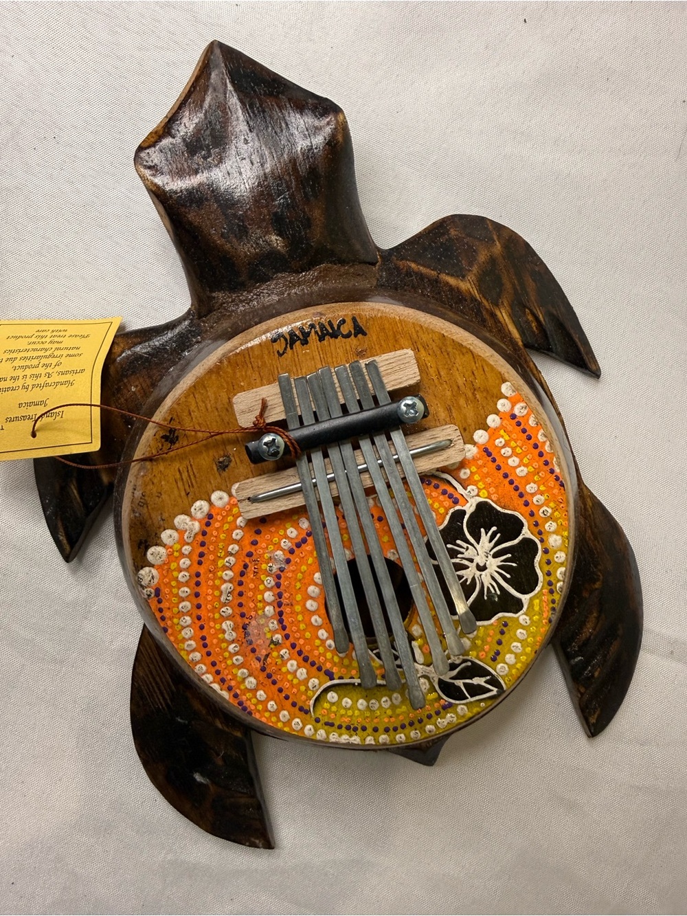 Handmade Wooden Turtle Instrument Made in Jamaica